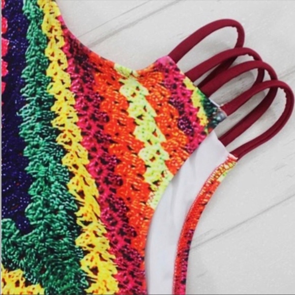 💐NWT Colorful Cutout One Piece - Picture 6 of 6